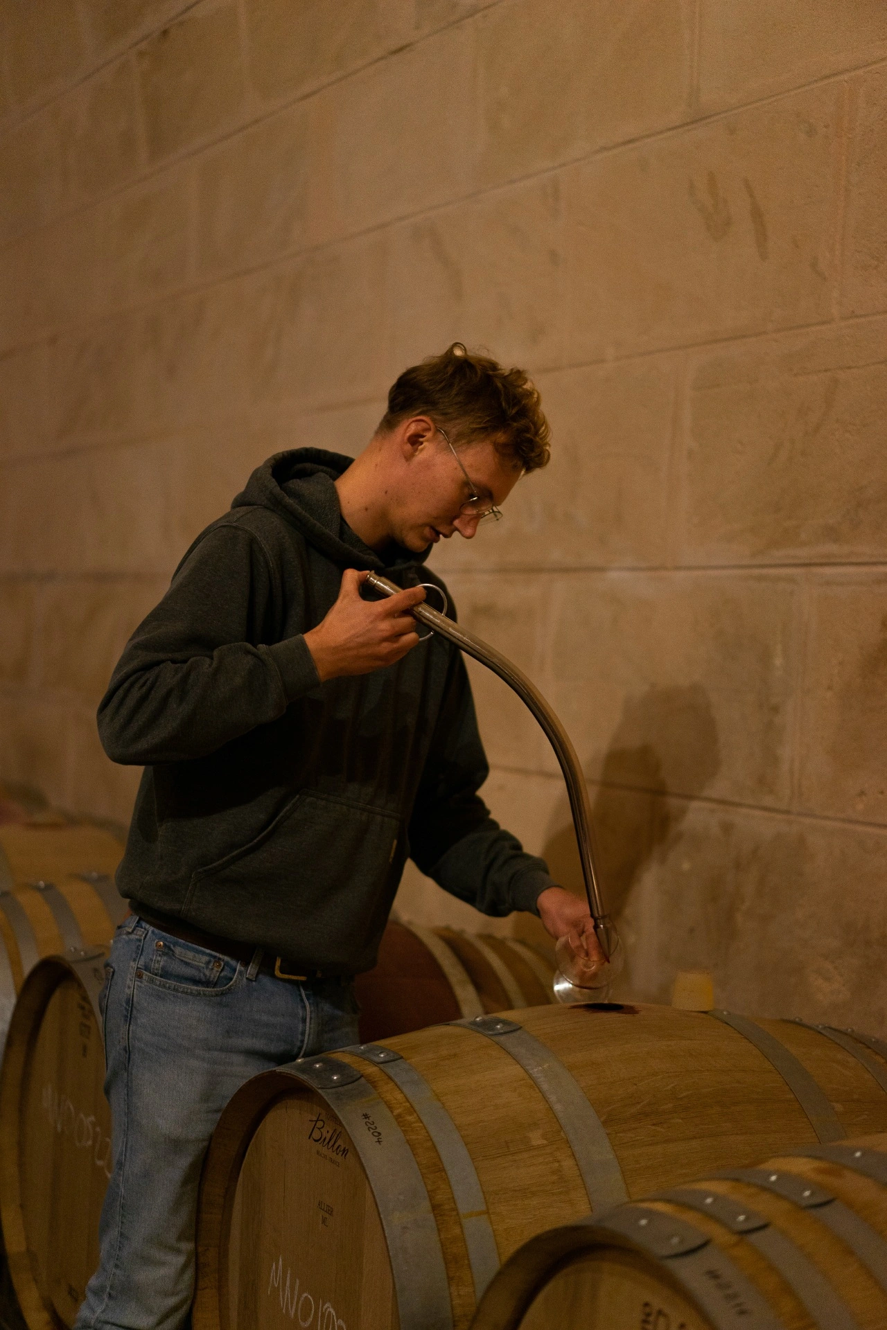 Domenic in the cellar